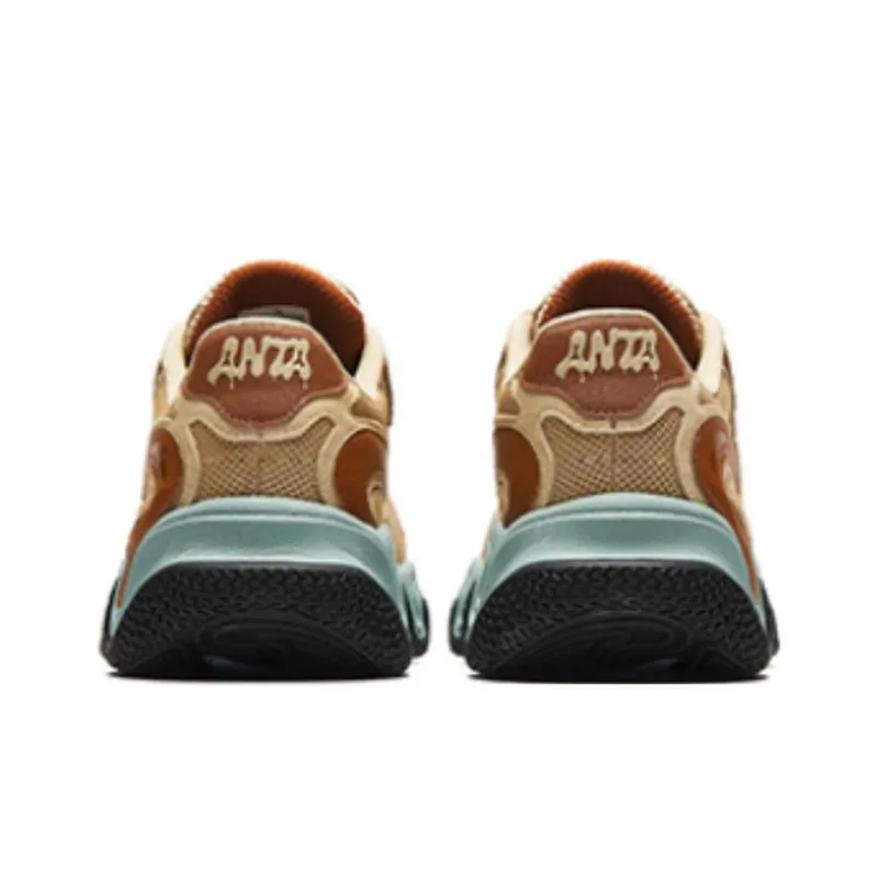 Anta Cushioned Slip Resistant Low Top Casual Shoes Men's Tan-2