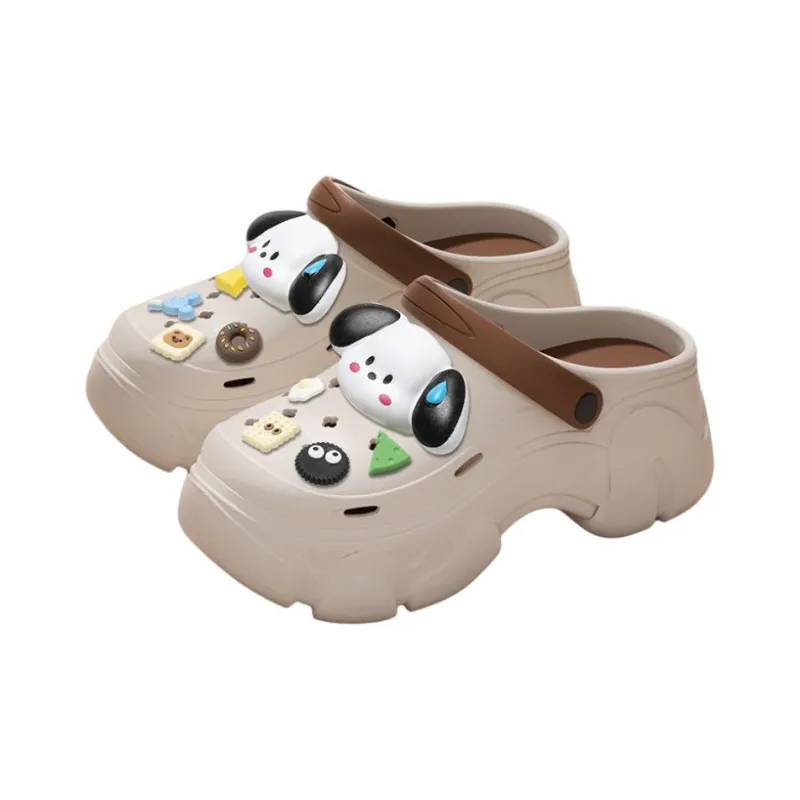 ECAC 8.0cm Height Increasing Summer Slip Resistant Platform Closed Toe Home Slippers-3