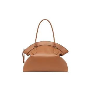 Furla Leather Handbag Tubas Women's Brown