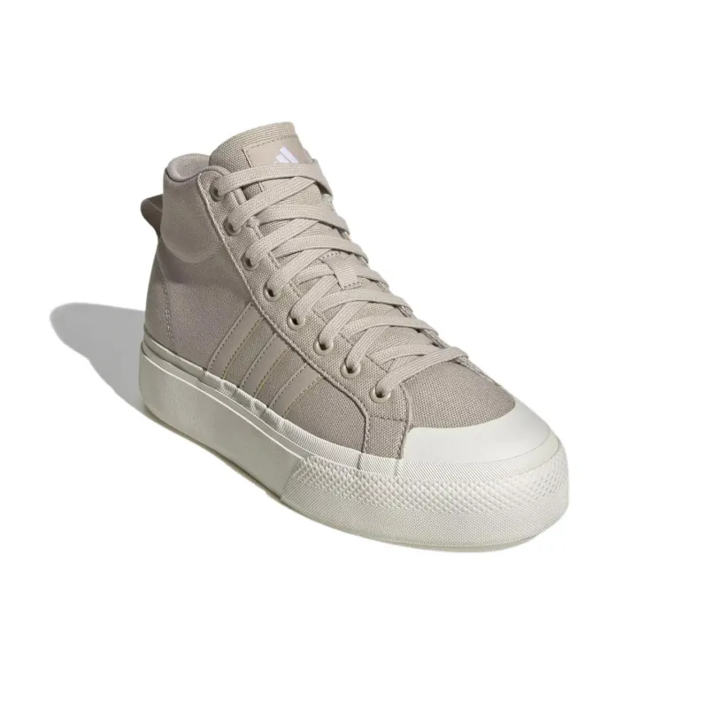 Adidas BRAVADA 2.0 Anti Slip Wear Resistant Mid Top Skateboard Shoes Women's Beige-2