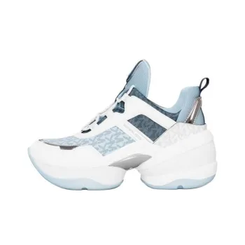 MICHAEL KORS Olympia Low Top Chunky Sneakers 8cm Women's White Blue