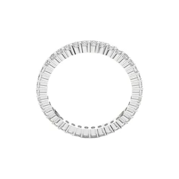 Swarovski Gemstone, Rhodium Plated Rings Unisex Silver