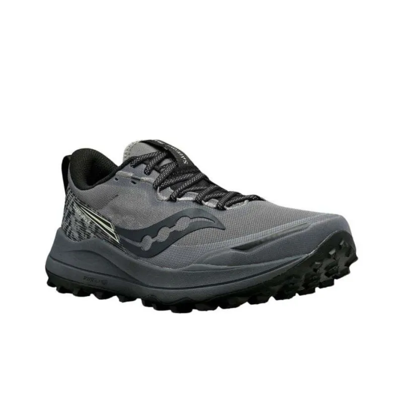 Saucony Xodus Ultra 2 Anti Slip Wear Resistant Low Top Running Shoes Men's Gray Black-2