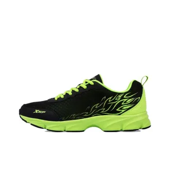 XTEP Anti-Slip Wear-Resistant Lightweight Breathable Low-Top Running Shoes Men's Black Green