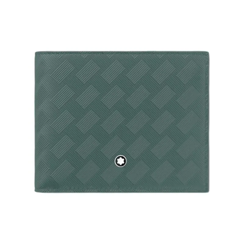 MONTBLANC Grained Cow Leather Wallet Men's Wicker Pine Green-0