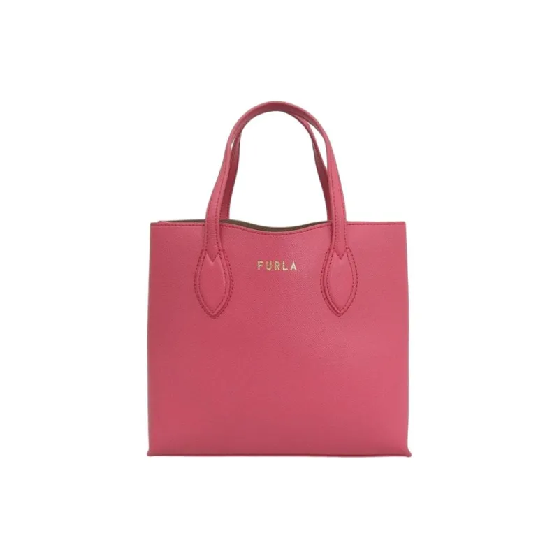 Furla Era Leather Tote Bag Shopping Bag Shoulder Bag Handbag Women's Rose Red-0