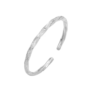 ZHOU LIU FU S999 Fine Silver Bangles Women's