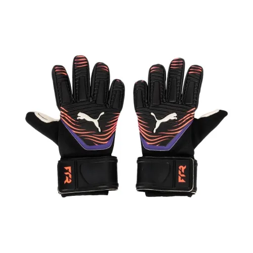 PUMA Latex Fabric Artificial Leather Gloves Unisex Black
