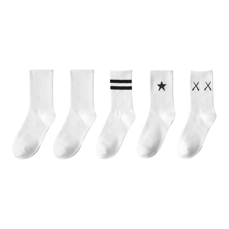PLANDOO Mid Calf Socks Unisex 5 Pack-4