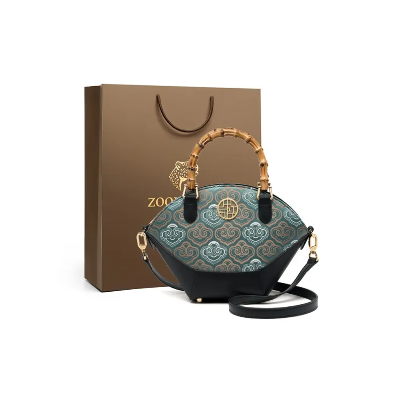ZOOLER Cow Leather Crossbody Bag Medium Size Women's Han Dynasty Black/Forbidden City Red/Apricot/Royal Blue-0
