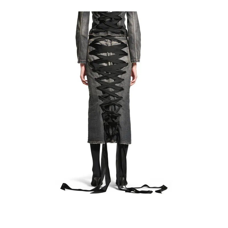 Balenciaga Lace up Skirt-4