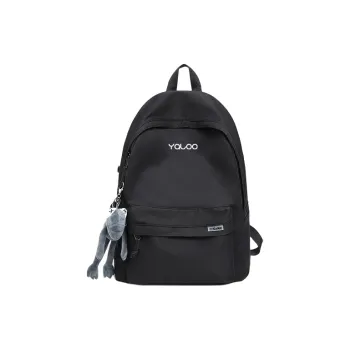 Yalu Nylon Backpack Laptop Bag Backpack Regular Unisex Black White/Burgundy/Gray