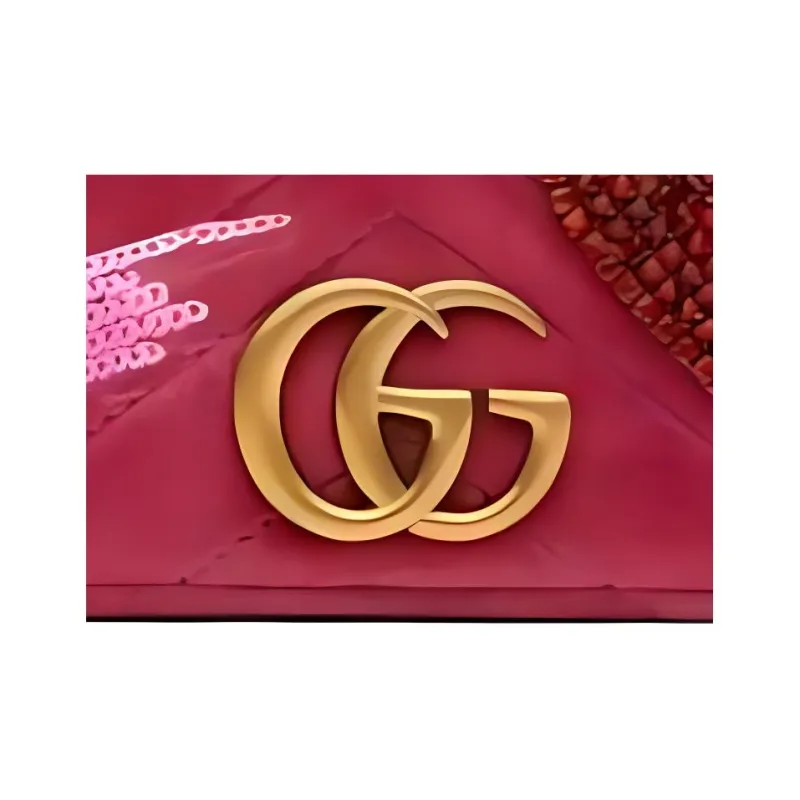 GUCCI Marmont Velvet Shoulder Bag Crossbody Bag Mini Women's Pink-2