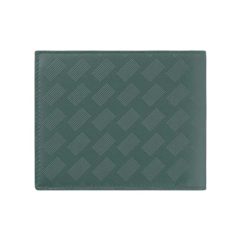 MONTBLANC Grained Cow Leather Wallet Men's Wicker Pine Green-1