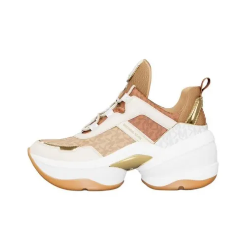 MICHAEL KORS Olympia Low-Top Chunky Sneakers 8cm Women's White Brown
