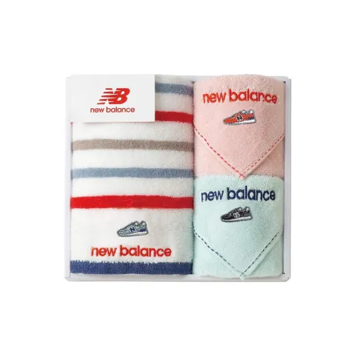 New Balance Towels White/Pink/Green
