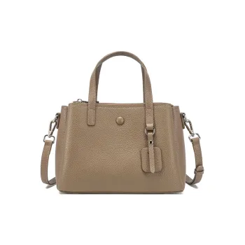 BEMIX PETS Cow Leather Handbag Regular Women's Elephant Gray