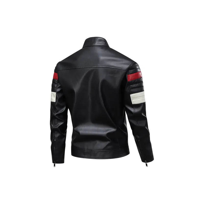 RAP PANDA Leather Jacket Unisex Black-1