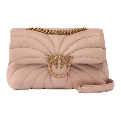 PINKO Love Bag Puff Sheepskin Shoulder Bag Large Size Women's Pink
