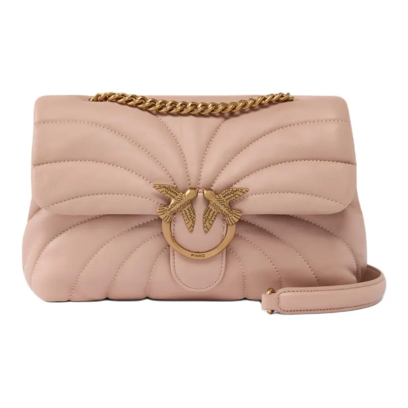 PINKO Love Bag Puff Sheepskin Shoulder Bag Large Size Women's Pink-0