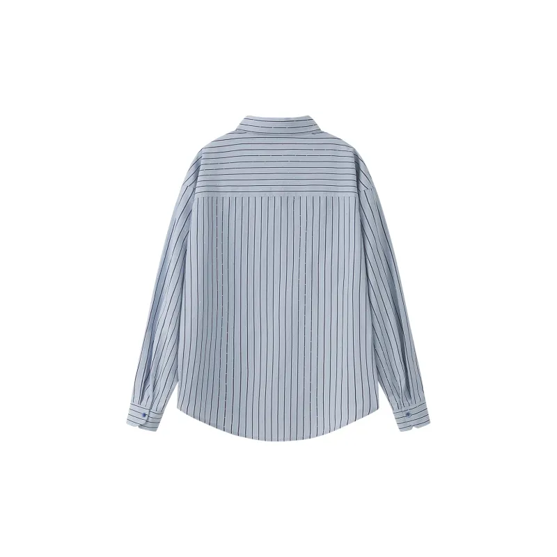 YK&YB Shirts Women's Blue Stripes-1