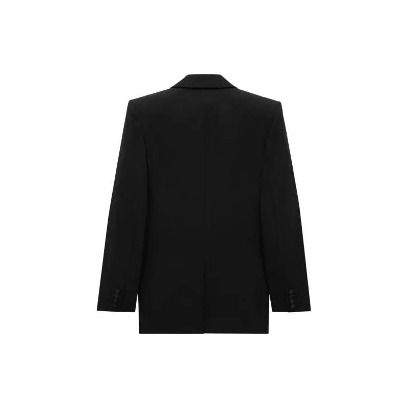 SAINT LAURENT Single Breasted Tuxedo Jacket-2