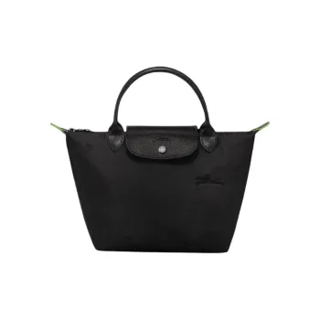 LONGCHAMP Le Pliage Green Recycled Canvas Dumpling Bag Handbag Trumpets Women's Black