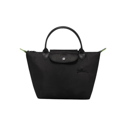 LONGCHAMP Le Pliage Green Recycled Canvas Dumpling Bag Handbag Trumpets Women's Black