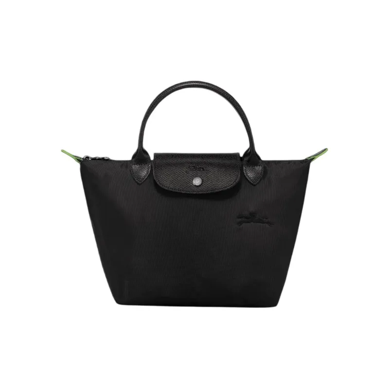 LONGCHAMP Le Pliage Green Recycled Canvas Dumpling Bag Handbag Trumpets Women's Black-0