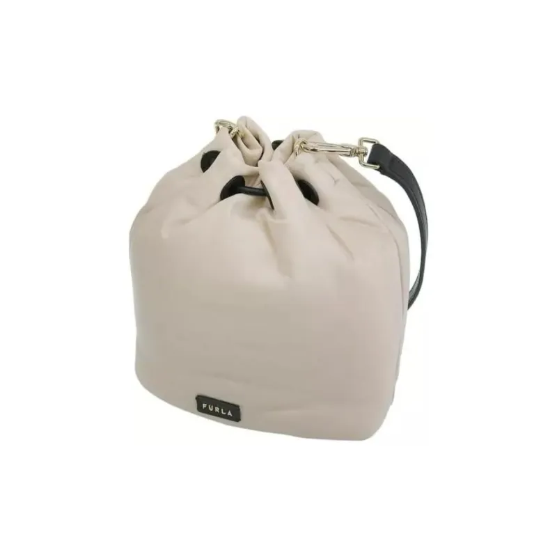 Furla Nylon Shoulder Bag, Crossbody Bag Mini Unisex Beige-3