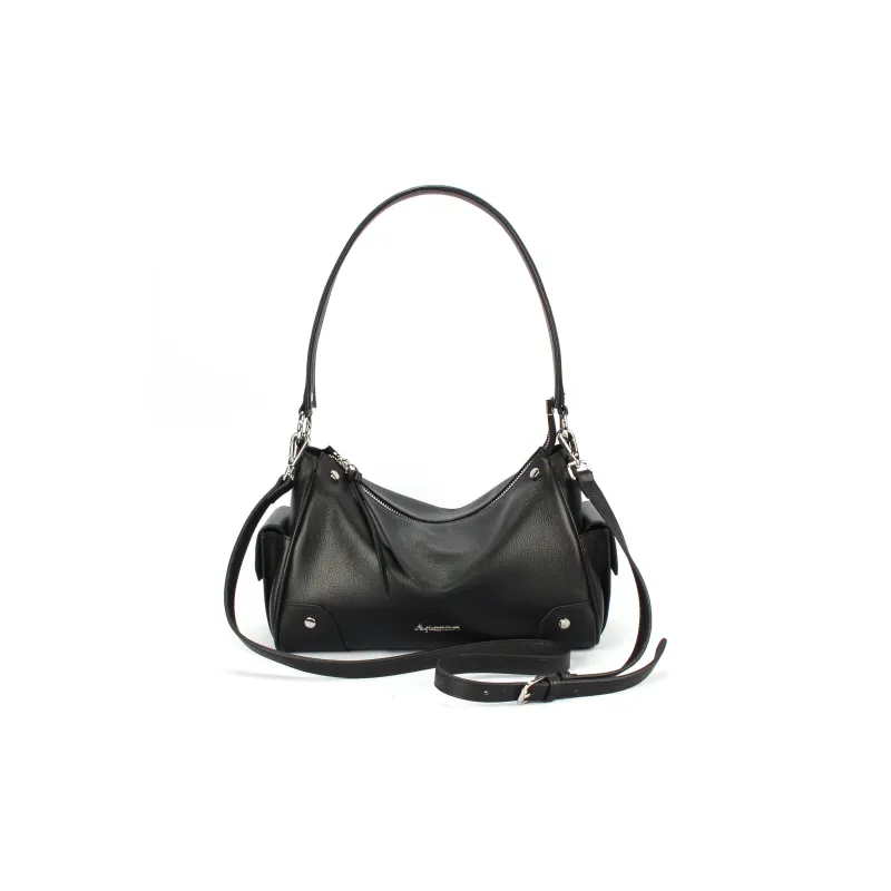 AQUASCUTUM Top Grain Cow Leather One Shoulder Handbag Women's Multicolor-7