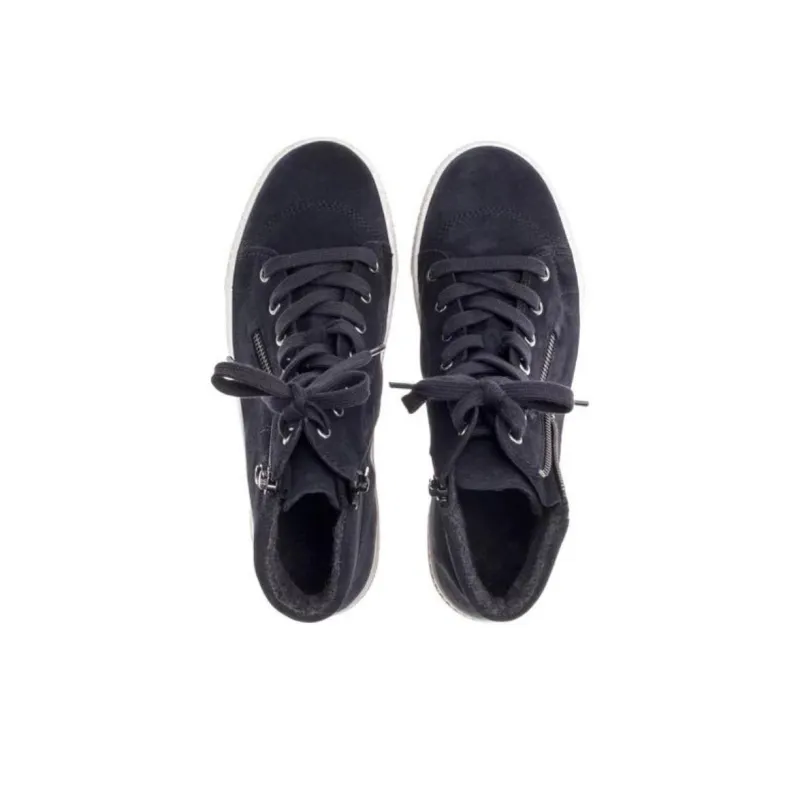 Gabor Fashion High-Top Casual Shoes Women's Blue-3