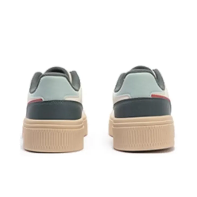 361° Slip-Resistant Cushioning Abrasion-Resistant Low-Top Skateboard Shoes Men's Beige Gray-2