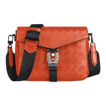 MONTBLANC Leather Envelope Bag, Shoulder Bag, Crossbody Bag Men's Bell Pepper Red