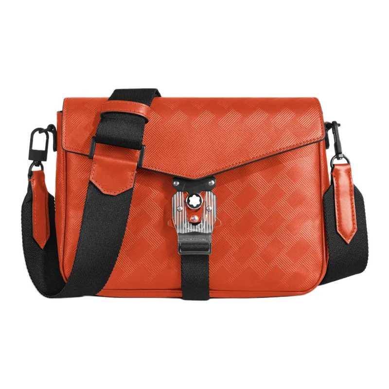 MONTBLANC Leather Envelope Bag, Shoulder Bag, Crossbody Bag Men's Bell Pepper Red-0