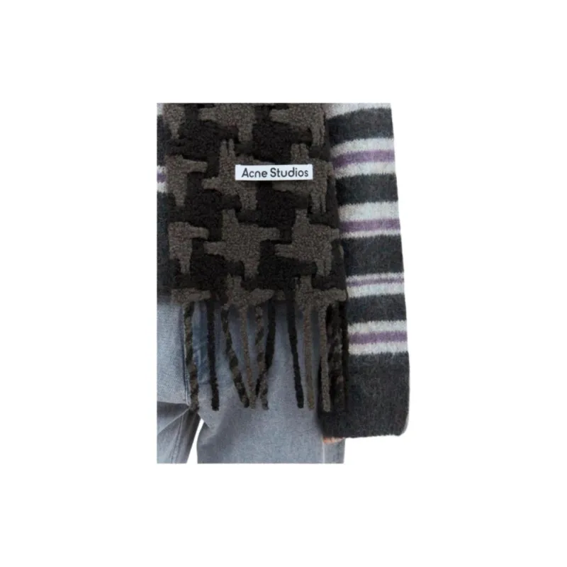 Acne Studios Nylon Knit Scarves Men's Black-4