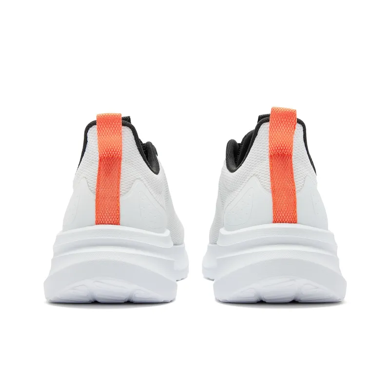 QIAODAN Cushioned Slip-Resistant Abrasion-Resistant Low-Top Casual Running Shoes Men's White Black-5