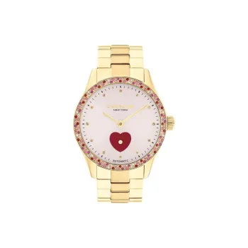 COACH BROOKS Collection Wrist Watch Mechanical Movement Steel Strap 38mm Pink Watch Dial Women's Watch