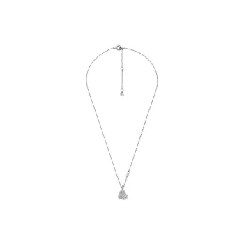MICHAEL KORS Cubic Zircon Rhodium-Plated Sterling Silver Necklaces Unisex Silver