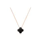Four-Leaf Clover Necklace-Black S999