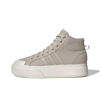 Adidas BRAVADA 2.0 Anti Slip Wear Resistant Mid Top Skateboard Shoes Women's Beige