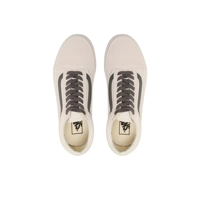 Vans Old Skool Anti Slip Wear Resistant Low Top Skateboard Shoes Unisex White-4
