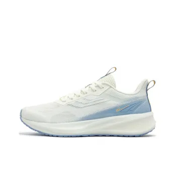 361° Wing Gundam 5.0 Wear Resistant Coverage Rebound Low Top Sprint Running Shoes Men's White Blue
