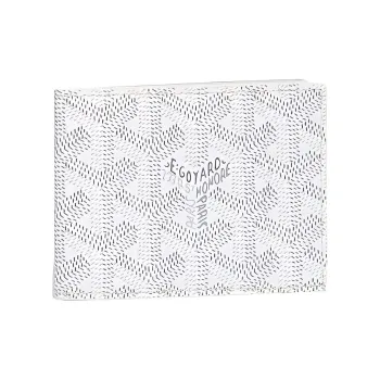 GOYARD Canvas Card Holder Unisex White