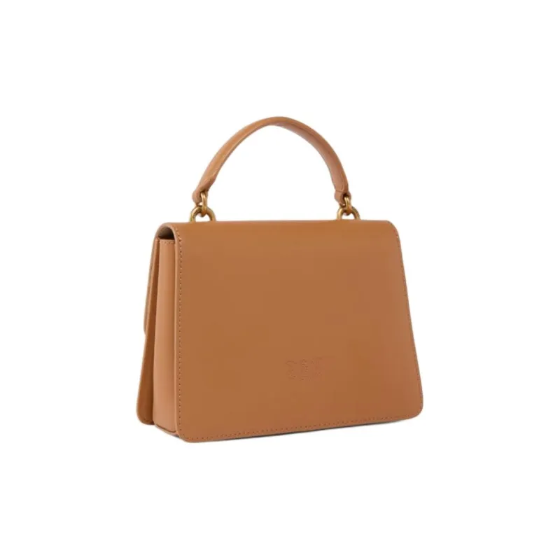 PINKO Love Bag Cow Leather One Shoulder Handbag Mini Women's Brown-1