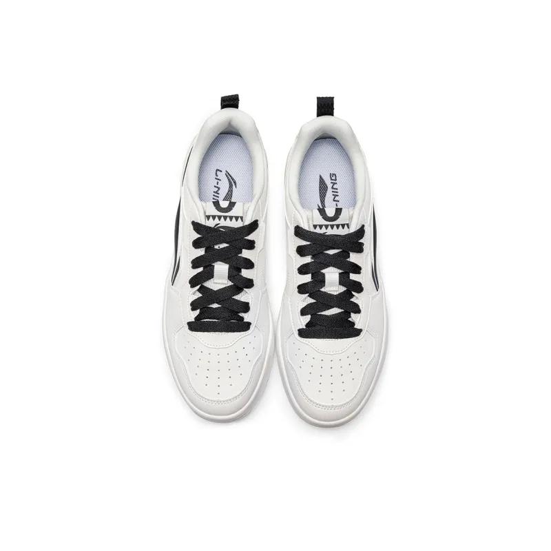 LiNing Early Cloud Durable Lightweight And Breathable Low-Top Skateboard Shoes Men's Beige White Black-3