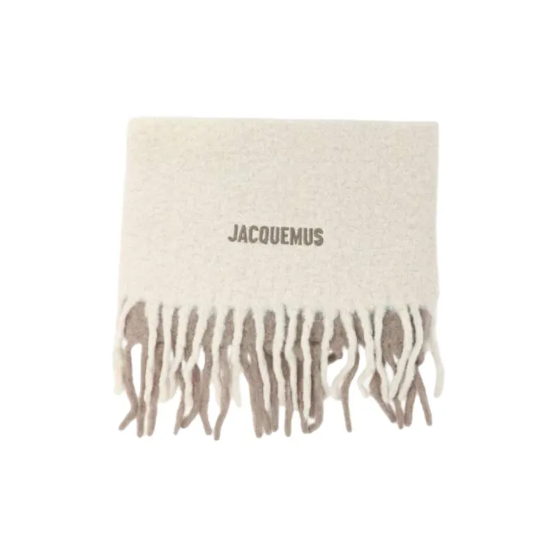 Jacquemus L'écharpe Moisson Gradient-Effect Fringed Scarf-3