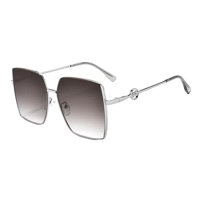 Sagawa Metal Irregular Shape Sunglasses Unisex-5