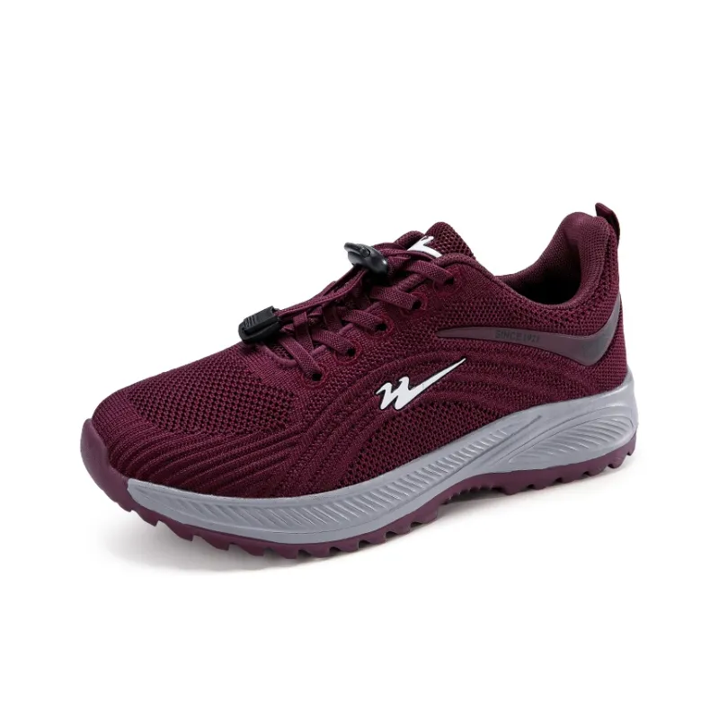 Binary Cushioning, Lightweight, Breathable, Slip Resistant Low Top Casual Shoes Women's Maroon-1