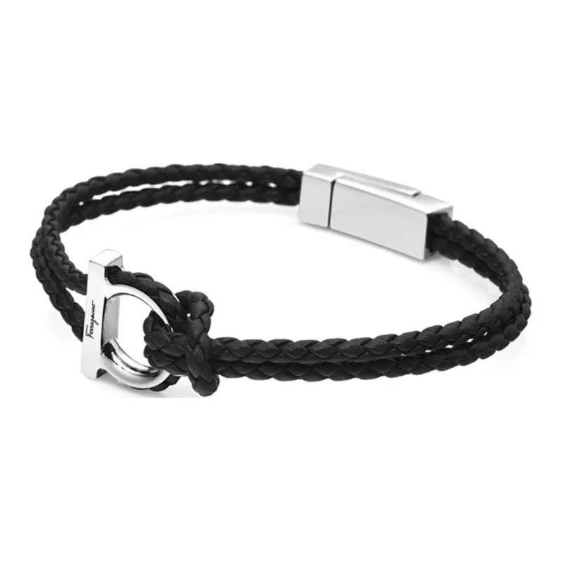 Ferragamo Gancini Braided Bracelet-1
